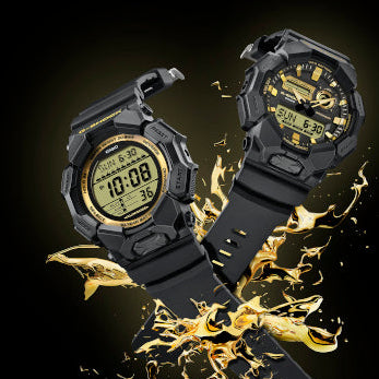 G Shock Digital black and gold