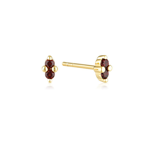 Twin gem earrings