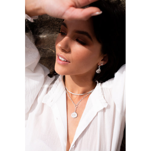 Halcyon Sheild Drop Necklace