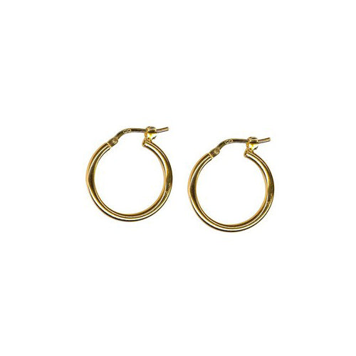 Italian Plain Sterling Silver Hoops