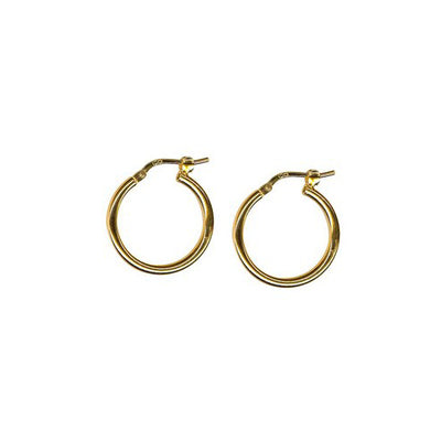 Italian plain sterling silver hoops