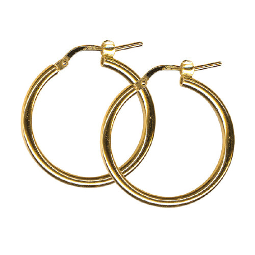 20mm Gold Plated Hoop Earrings
