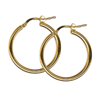 20mm gold plated hoop earrings