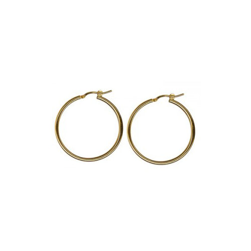 Italian plain Sterling silver hoops