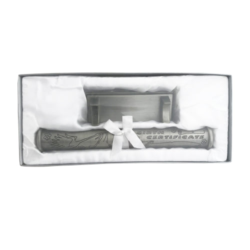 Pewter Birth Certificate Holder