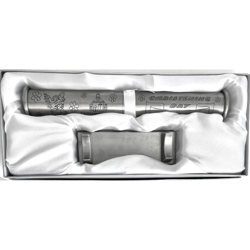Pewter Christening Cerificate Holder