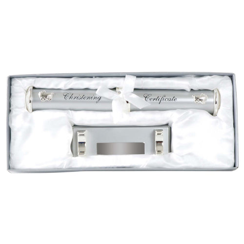 Christening Certificate Holder And Stand