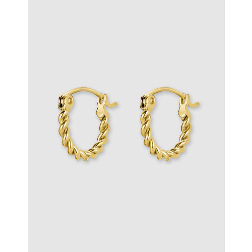 Rosefield twisted hoop earrings