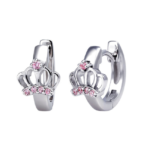 Crown huggie earrings