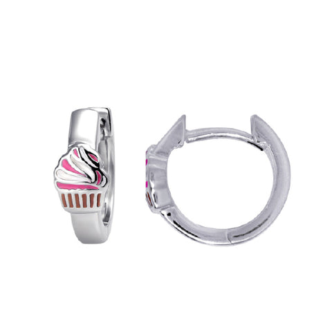 Cupcake huggie earrings
