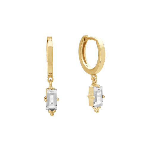 Hanging huggie earring