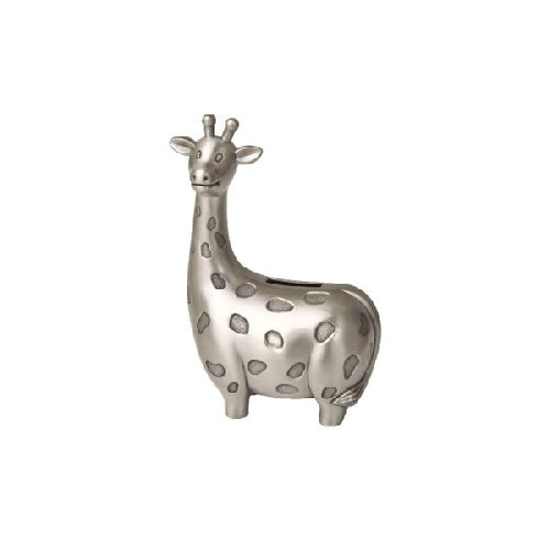 Pewter finish Giraffe money box
