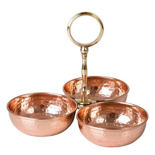 Copper 3 dish stand
