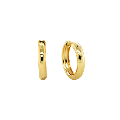 9ct Bonded Plain Huggie earrings