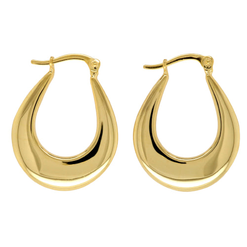 9ct Bonded Tear Drop Hoops