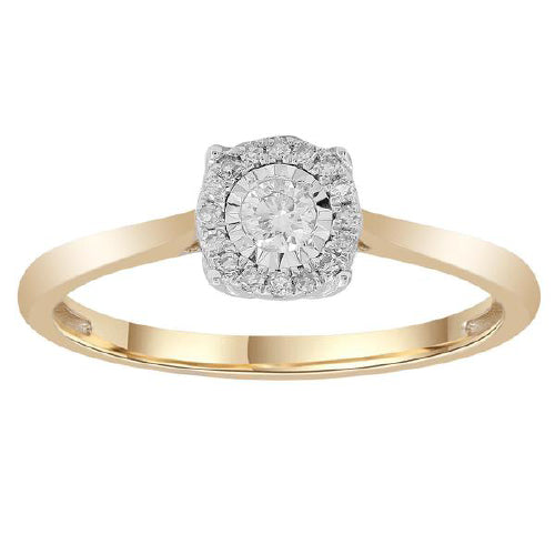9ct gold Diamond ring