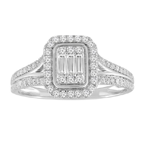 9ct white gold Diamond ring