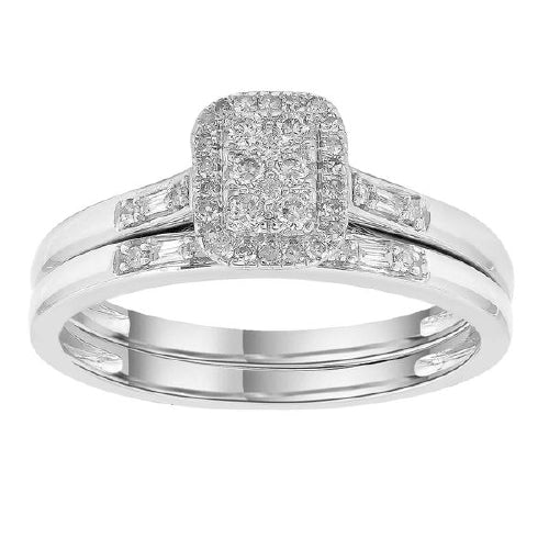 9ct white gold Bridal Set