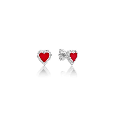 Red heart earrings
