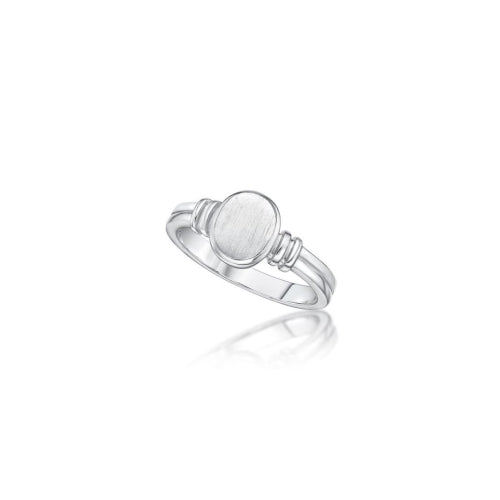 Sterling silver heart signet ring