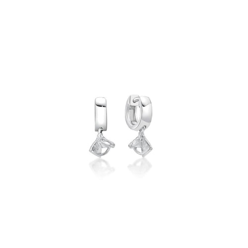 Sterling silver horse earrings