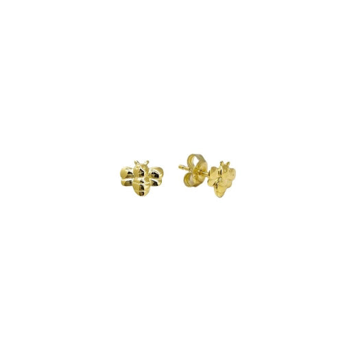 gold plated bee earrings