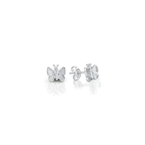 Sterling silver butterfly studs