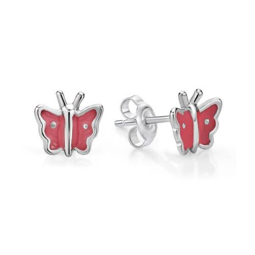 Sterling silver butterfly earring