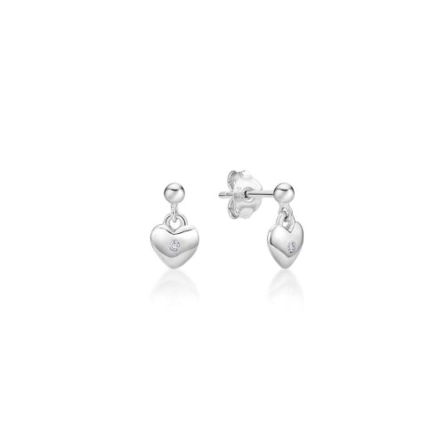 heart sterling silver earrings