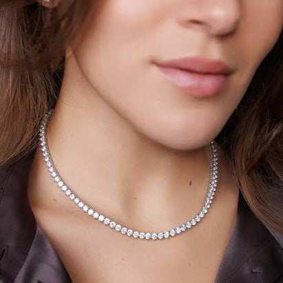 Sterling Silver Cubic Zirconia Necklace