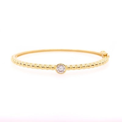 Sterling silver gold plated bangle