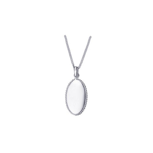 Sterling silver Italian rope edge disc