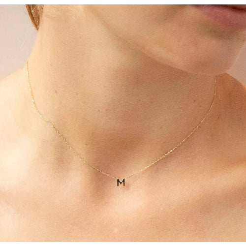 9ct gold inital necklace