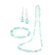Aquamarine & pearl necklace