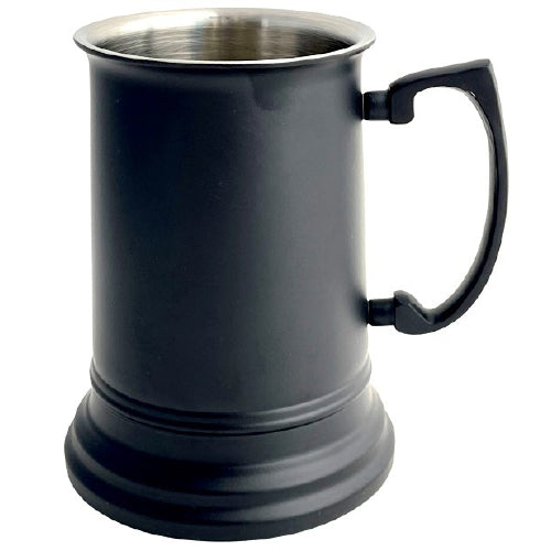 Black stainless steel tankard