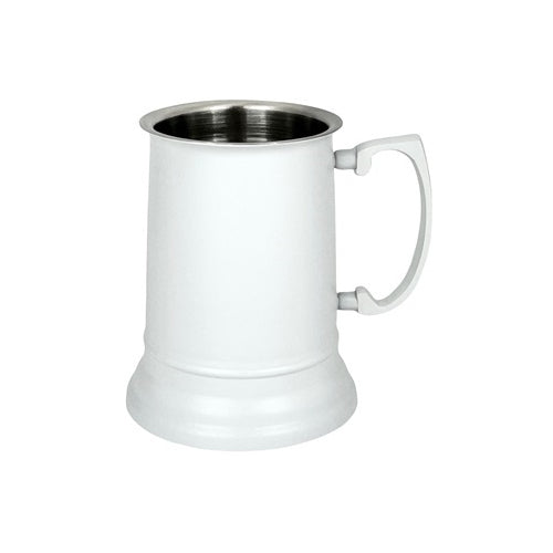 White Stainless Steel Tankard