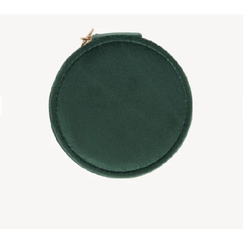 Green velvet jewellery case