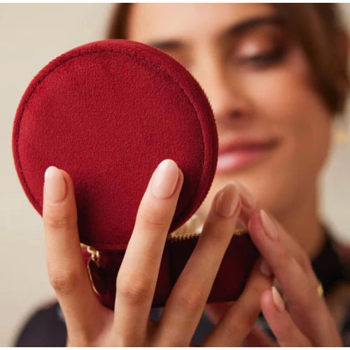 Red velvet jewellery case