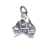 Sterling silver Map of Australia Charm