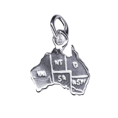Sterling silver Map of Australia Charm