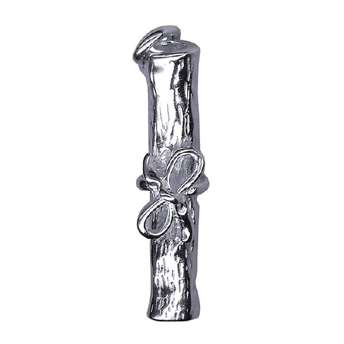 Silver scroll charm