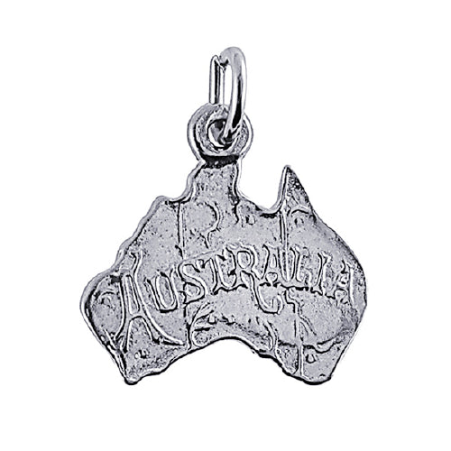 Sterling silver Map  Australia Charm