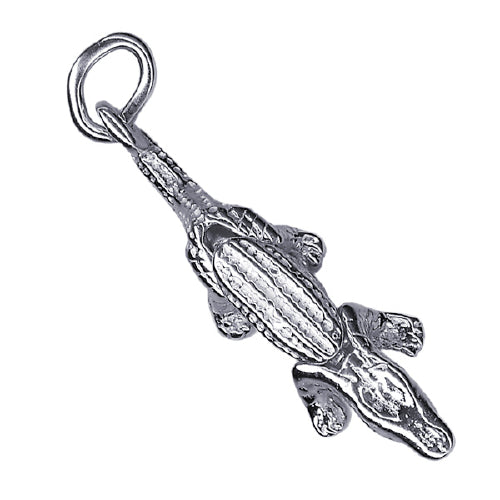 Sterling silvers Moving Crocodile Charm
