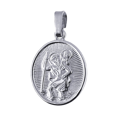 Fine Silver St Christopher Oval