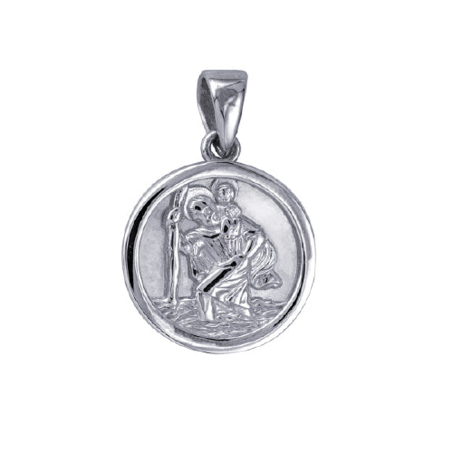 SS 12mm St Christopher Pendant