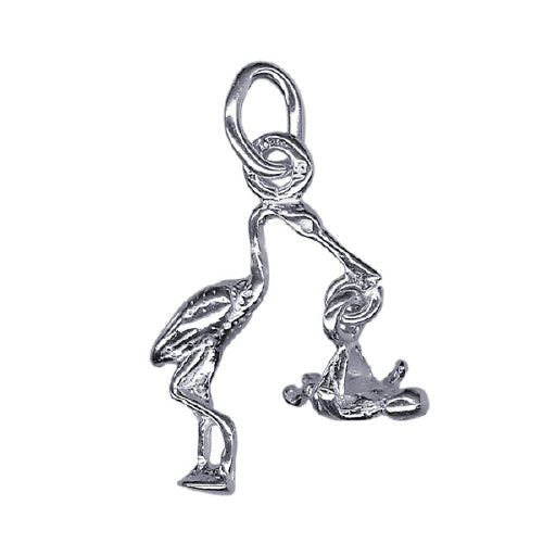 Stork & Baby Charm