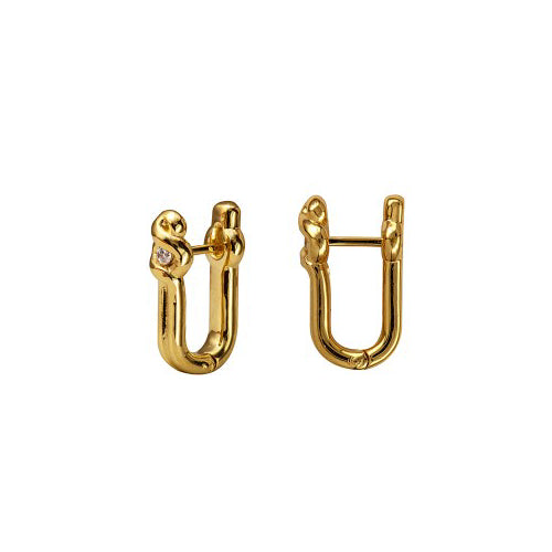 Gold CZ plated huggies