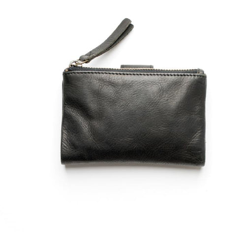 Capri Small Black leather wallet