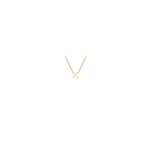 9ct gold inital necklace