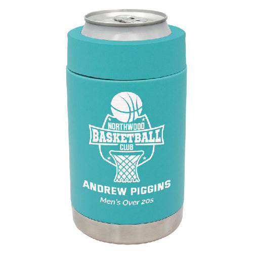Engraved Can Holder Aqua